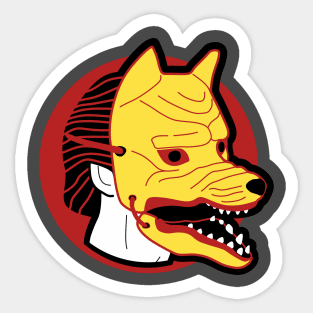 Japanese fox mask Sticker